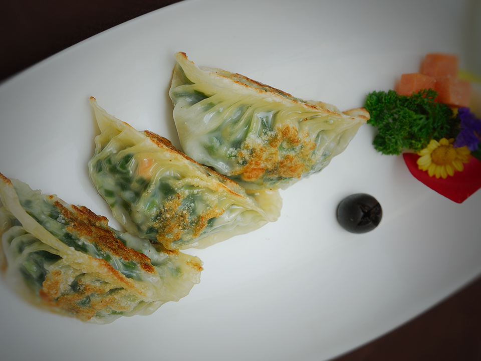 香煎韭菜饺